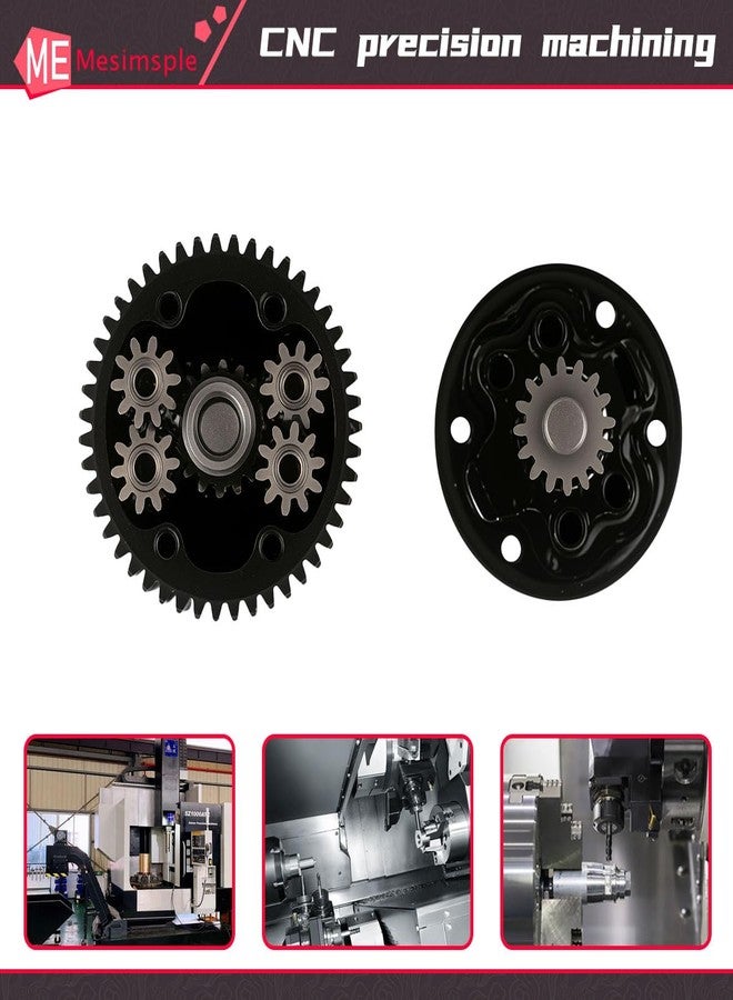 Mesimsple مجموعة تروس ومحامل تفاضلية فولاذية Mesimsple 45#، 47/29T، 0.8M، لسيارات Arrma 1/10 Gorgon 2WD وFury 2WD وVorteks 2WD، قطع غيار الترقية - Image 3